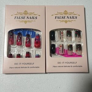 False Nails DIY Set Two Designs Bundle